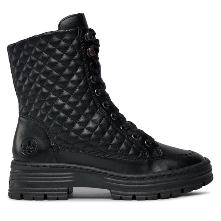 Botine dama, Rieker, 30324338838, Piele ecologica, Negru