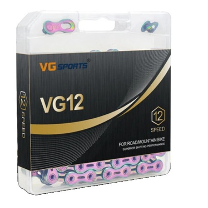 Велосипедна верига VG Sports 12 скорости 126 звена многоцветна