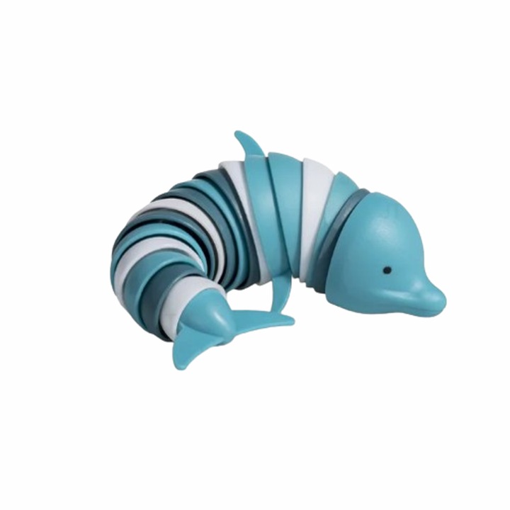 Játék delfin, interaktív, műanyag, kék