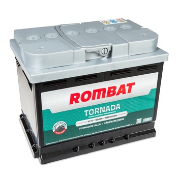 Baterie auto Rombat Tornada 50Ah 480A 12V Baterie auto Rombat Tornada 50Ah 480A 12V
