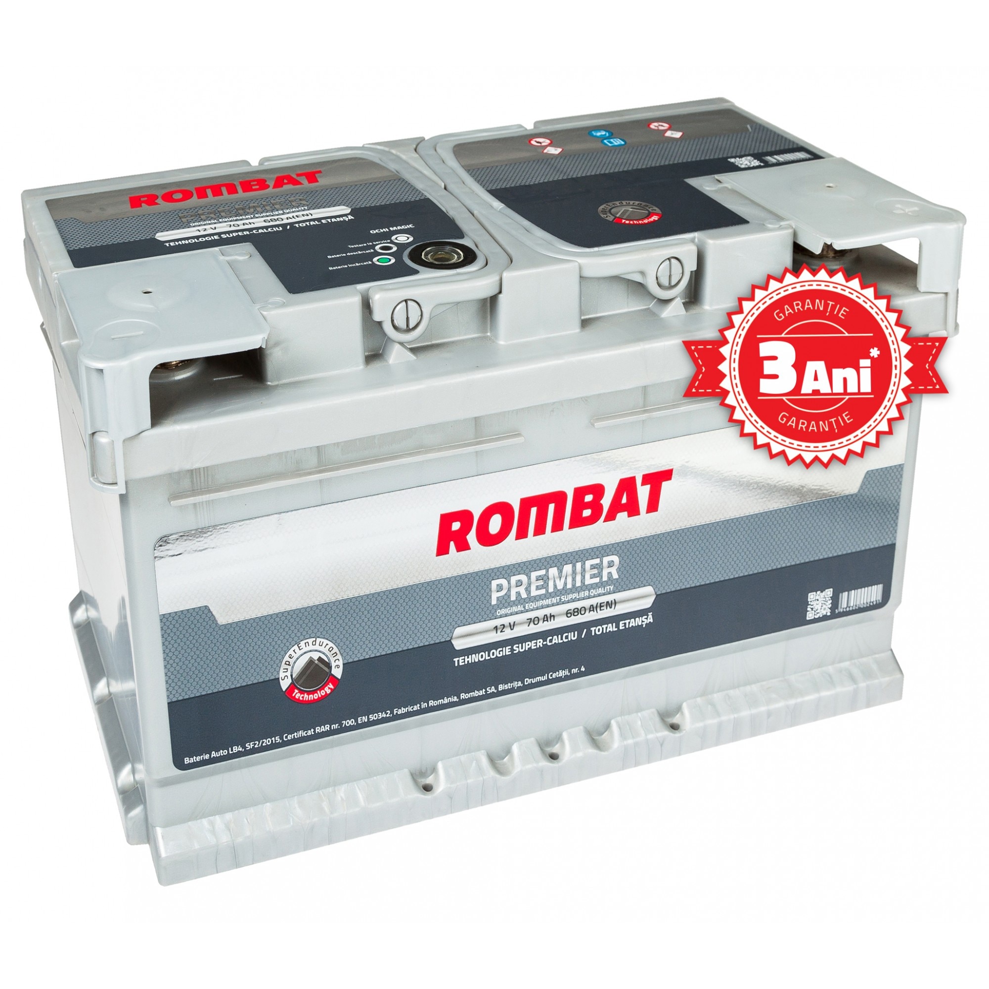Baterie auto Rombat Premier 70Ah 680A eMAG.ro
