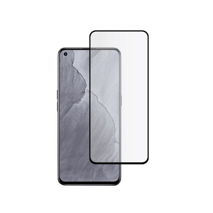 Folie de protectie Ecran Blue Shield pentru Realme 5 Pro, Sticla Securizata, Full Glue, Case Friendly, Transparenta, 2.5 D