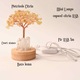 CraftMystic Mini fa lámpa 10 cm citrin és kőkvarc USB-vel - felerősíti a pozitív energiát és a jólétet