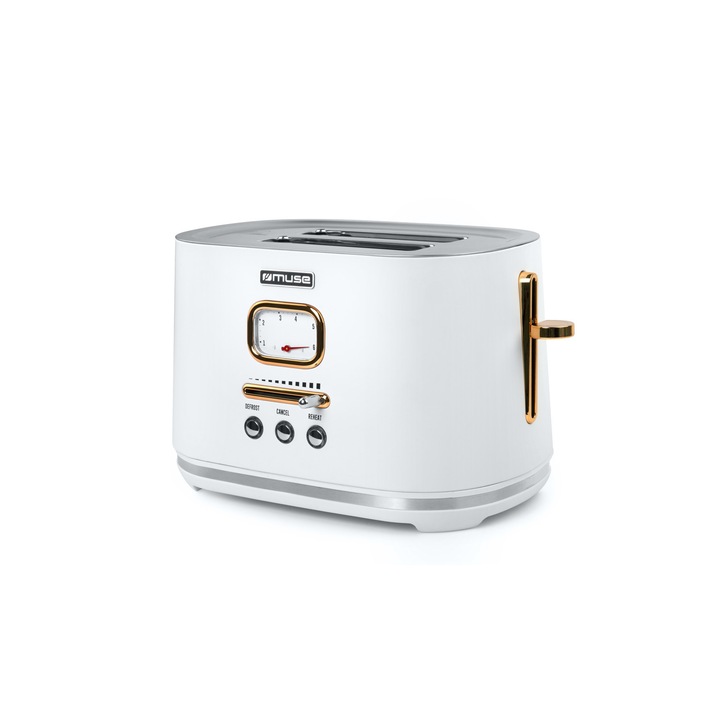 Prajitor de paine Muse MS-130 W, 2 felii, 6 trepte de putere, culoare bej