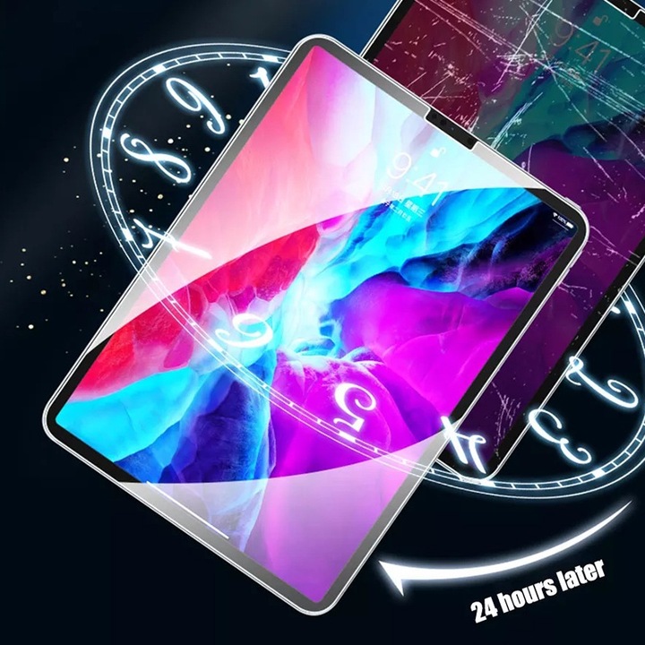 Протектор за таблет за Lenovo Tab Plus, регенерируем силиконов хидрогел, гъвкав хидрокристал, пълна защита, пълно лепило, лесен монтаж, Aziao Optim Tech