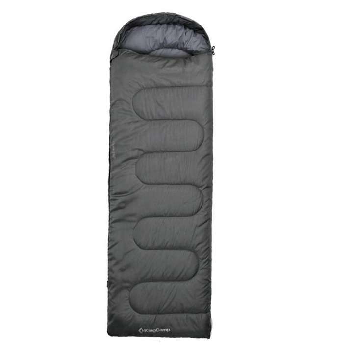 Sac de dormit King Camp, Poliester, Gri, 220 cm