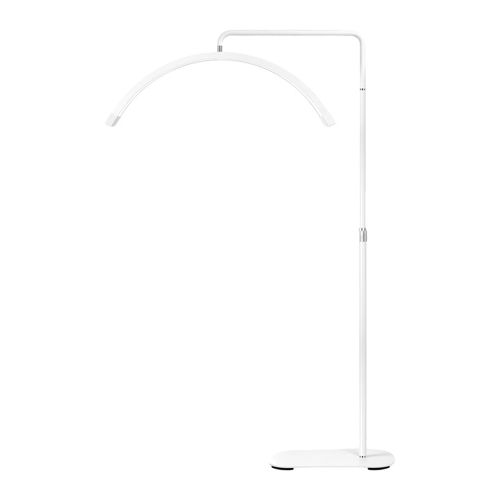 LED светлина, алуминиева сплав / ABS, опора, 45 W, 240 V, форма на полумесец, 101 - 171 см, бяла