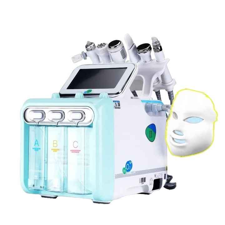 Aparat multifunctional pentru ingrijirea pielii, 7 in 1, hidrodermabraziune, multicolor