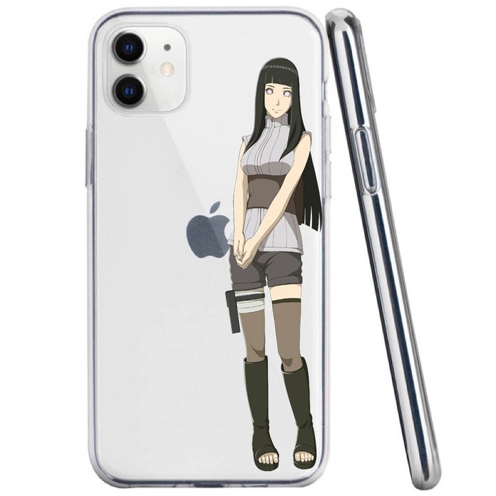 Husa compatibila cu Apple iPhone 11 Silicon Transparenta Model Naruto Hinata