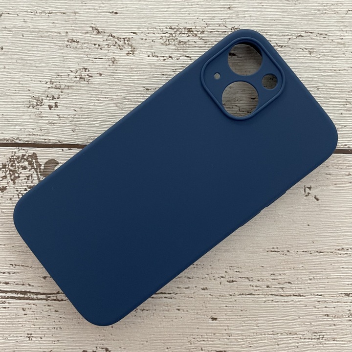 Капак, съвместим с Apple iPhone 13 Mini Silicon Soft Interior Liquid Silicone Vennus Dark Blue