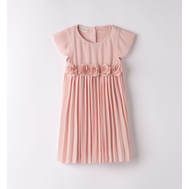 Elegáns fátyolruha virágos rátétekkel lányoknak, Sarabanda, 0.8273, Barack, Barackszín