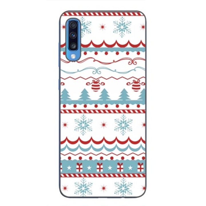 Husa compatibila cu Samsung Galaxy A70 Silicon Gel Tpu Model Craciun Pattern