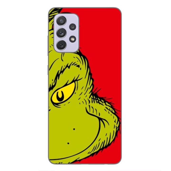 Husa compatibila cu Samsung Galaxy A72 si A72 5G Silicon Gel Tpu Model Craciun Grinch Face
