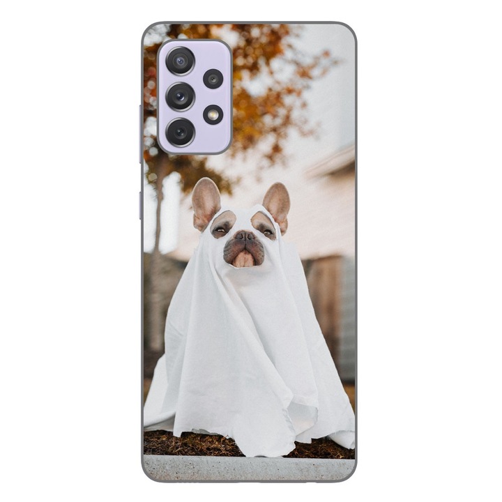 Husa compatibila cu Samsung Galaxy A72 si A72 5G Silicon Gel Tpu Model Halloween Ghost Dog