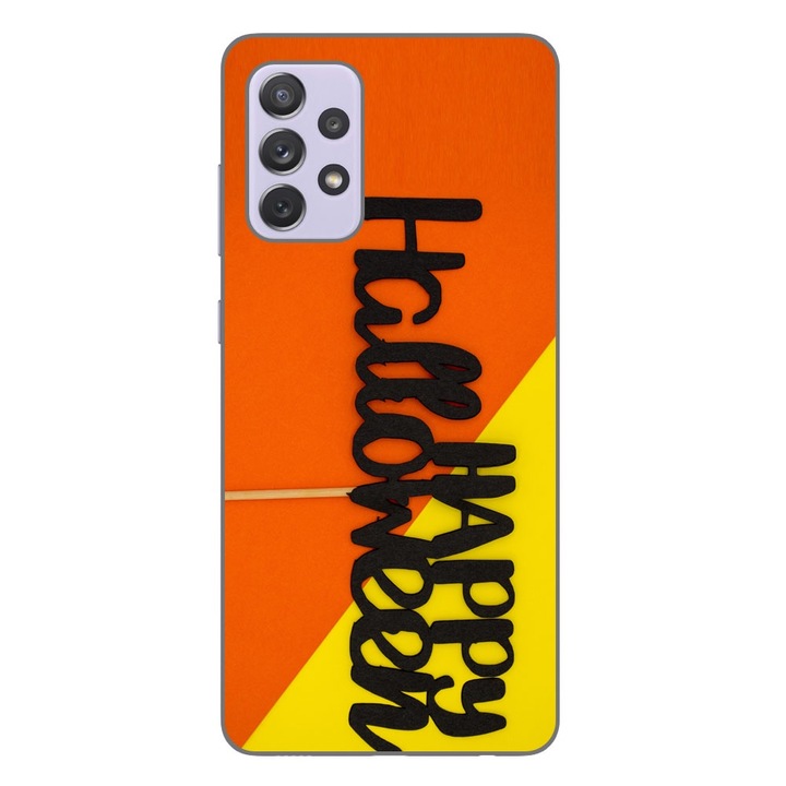 Husa compatibila cu Samsung Galaxy A72 si A72 5G Silicon Gel Tpu Model Happy Halloween Stick