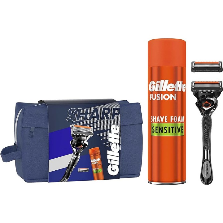 Самобръсначка Gillette Caseta Proglide + 2 пълнителя + гел за бръснене