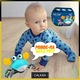 GALAXIA® ходещ рак, Интерактивна детска играчка, звук, светлина, сензор за движение, 23x14x11cm, син