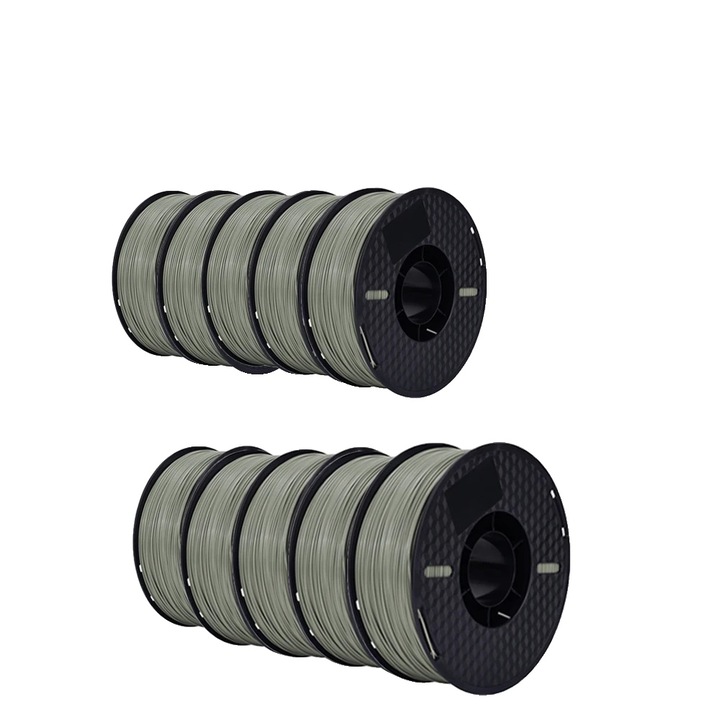 3D filament készlet, ABS, szürke, 10KG, 1.75mm, fényes, 300m