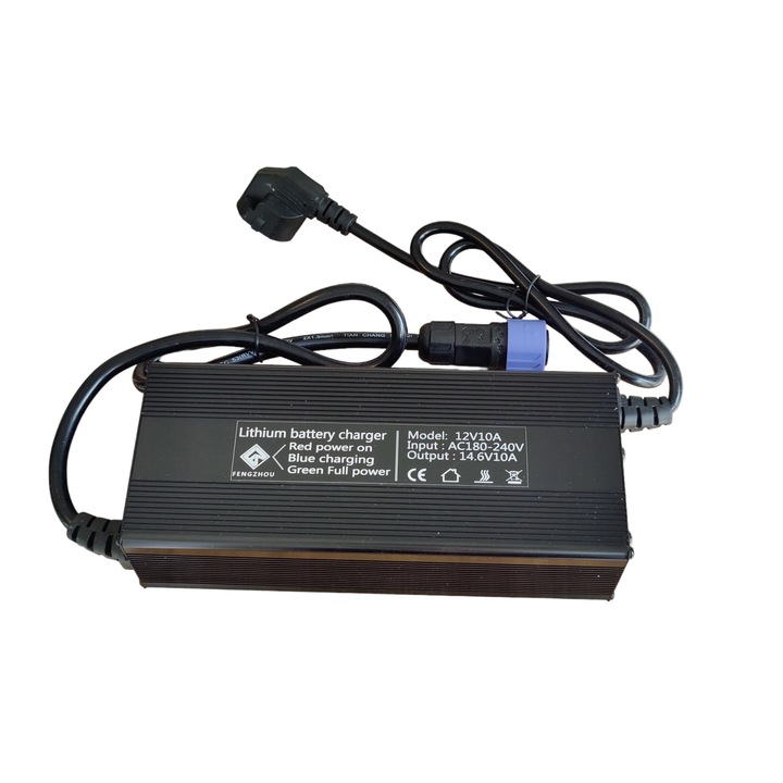 Incarcator pentru Baterii LFP, Model 14.6V, 10A, carcasa aluminiu