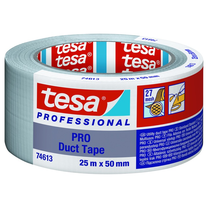 Хоби лента Tesa, 25м х 50мм сива