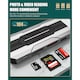 Хъб адаптер Multiport 13 в 1 DAMAIU, HDMI 4K, VGA, LAN RJ45 Ethernet, USB 3.0, USB 2.0, Type C Data Port, PD Port 100W, TF SD Card Reader, Jack Audio, Multi Screen mode, Docking Station for Laptop, MacBook Air/Pro, Chromebook, таблет, смартфон, сив