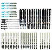 Set 52 lame panza de fierastrau alternativ, SINBINTA, Cu cutie de depozitare, Eficienta, Ascutit, Rezistent la uzura, Durata lunga de viata, Pentru taierea placilor de fier, Materiale plastice, Lemn, Marimi multiple, Metal/Otel, Multicolor