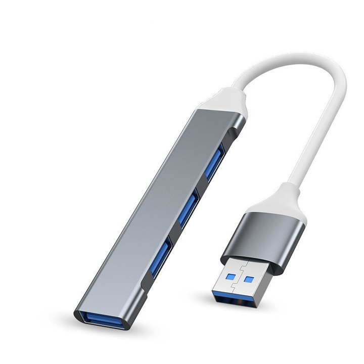 USB 3.0 хъб, Multiport 4 в 1 серия, USB 3.0, сив