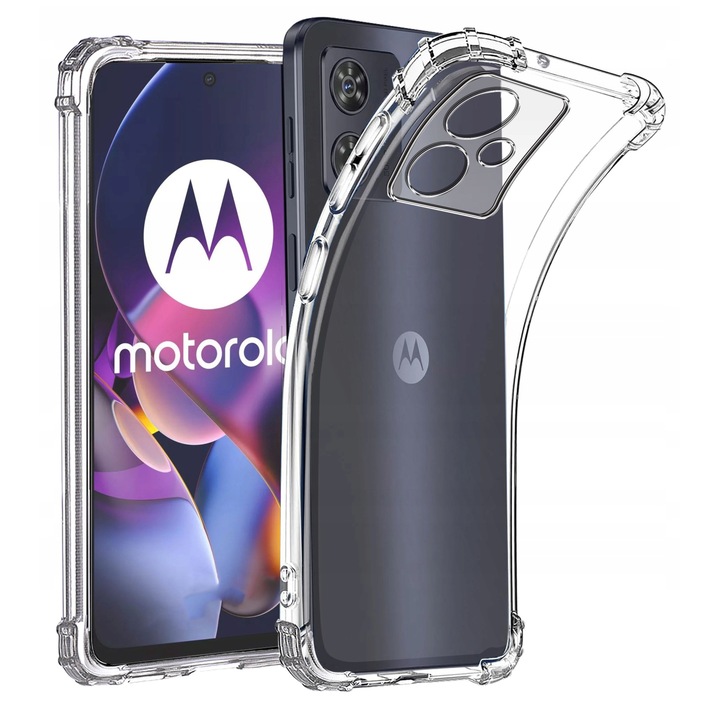 Предпазен калъф за Motorola Moto G84 DaDen®, Antishock, Ultra Protection, Corner protection, Antishock, Удароустойчив, Прозрачен