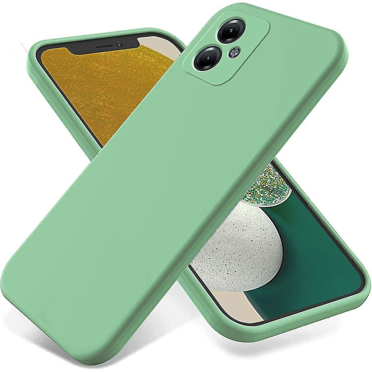 Husa compatibila cu Motorola Moto G54 5G, Silicon Cover, Interior Microfibra, Protectie Camere, Verde Deschis, Atlas