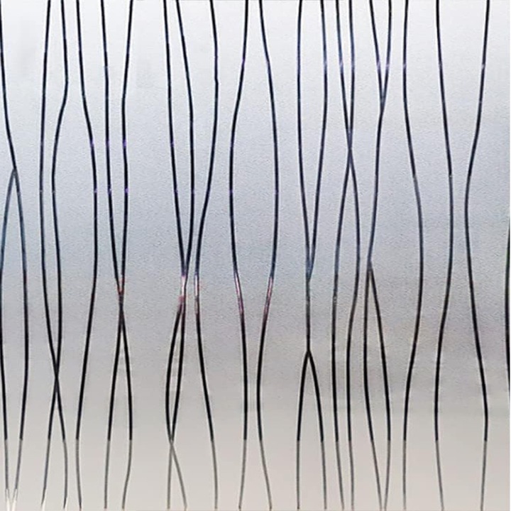 Folie adeziva pentru suprafete de sticla, BOMSTOM, PVC, Protectie Solara si Intimitate, 45x200 cm, alb glacial