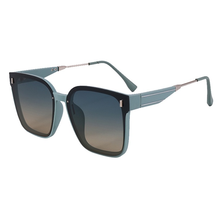 Ochelari de soare YISYNIM, polarizati, protectie UV400, stil coreean, 14x5.5cm, verde inchis