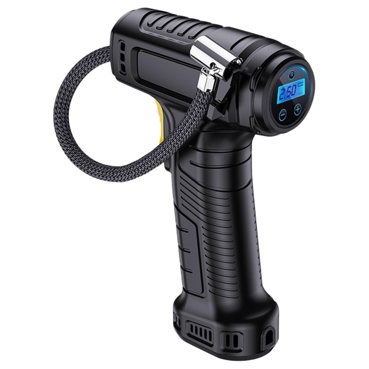 Автомобилен компресор MWAOWM, 150PSI, LED осветление, 25L/min, 21x18x5cm