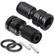 Set de 2 adaptor mandrina, Axroad Mall, convertor 1/2" patrat la 1/4" hexagonal, Rezistenta la uzura si anti-alunecare, Cu forta de strangere stabila, Pentru gaurit si insurubat, Cu accesorii, Otel, Lungime 50mm, Negru