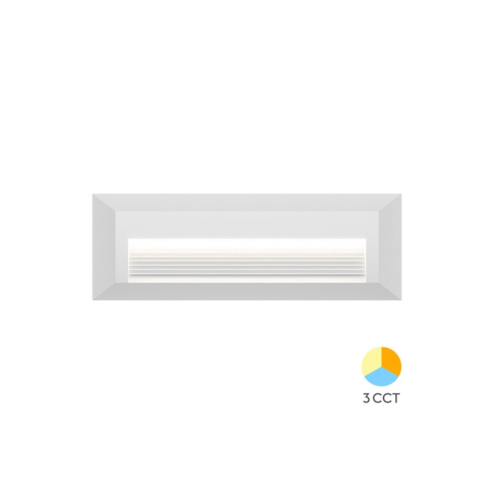 CORP LED PT, 3W 180lm 3in1 VEKTA-B, DREPTUNGHI ALB IP65