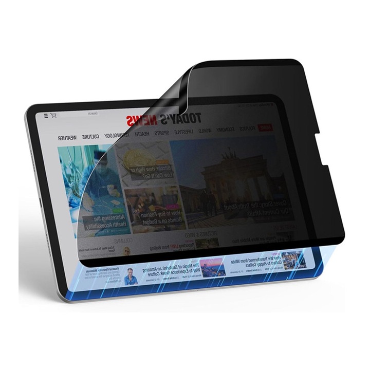 Privacy Matte Tablet Cover за iPad Air 13 (2024), OPTIM SOLUTION, Paper-Texture Design, Data Confidentiality Shield, Magnetic Grip, Responsive, Easy Installing and Remove, Bubble-free, Optim Technology, Black