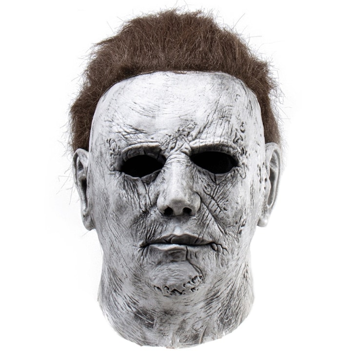 Masca Halloween Cosplay, Adult, Latex, Alb/Negru