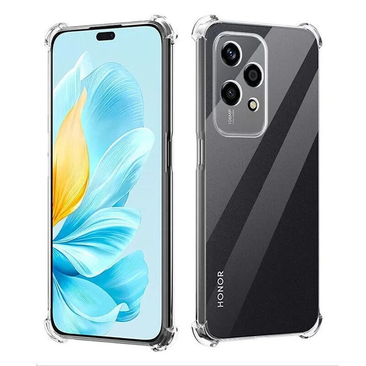 Husa Techsuit Shockproof Clear Silicone compatibila cu Honor 200 Lite Clear