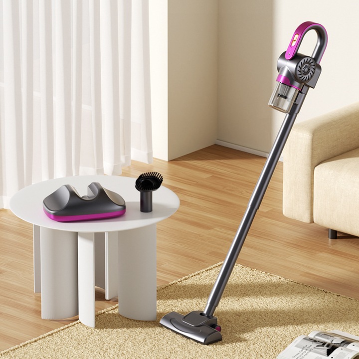 Aspirator profesional antiacarieni, 4 in 1, cu functie de aspirare, fara fir, fitru HEPA, 2000 mAh, 11 000Pa, violet