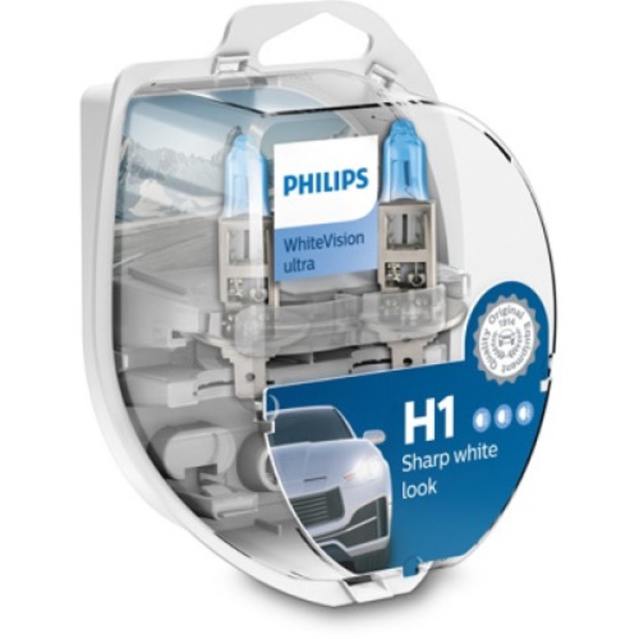 Set 2 bucati bec H1 12V 55W, P14, 5S PHILIPS