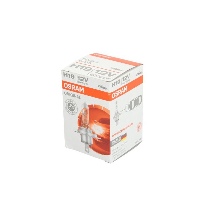 Bec H19 12V 60/55W, PU43T-1 OSRAM