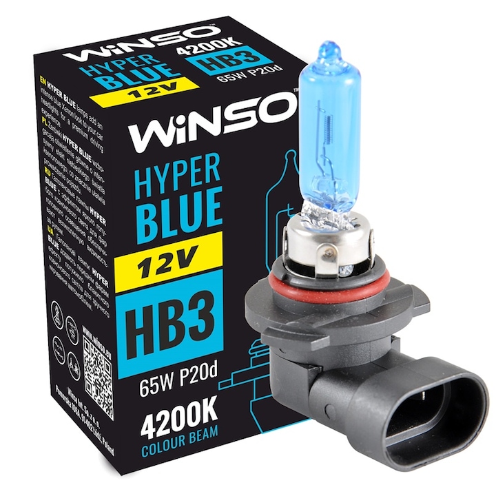 Bec Halogen Winso Hyper Blue HB3 - 12V, 65W P20d 4200K