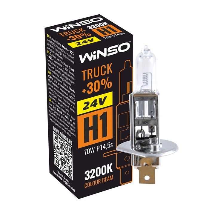 Bec Halogen Winso Truck +30% H1 - 24V, 70W P14.5s 3200K