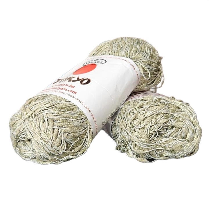 Stenli Tokyo 702 világos khaki textil fonal készlet 2 db, 100gr/330m orsó