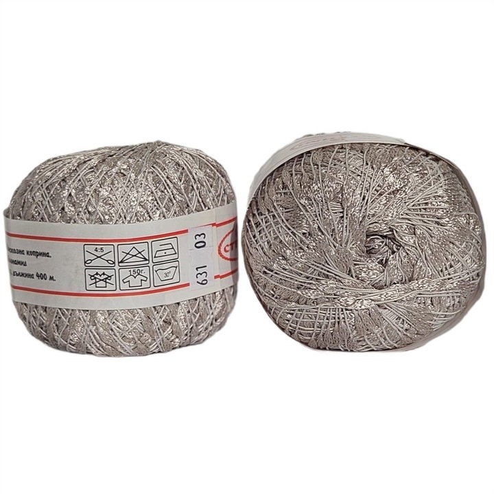 Set 2 buc fir textil Stenli Paris 631 grej, 100gr/300m bobina