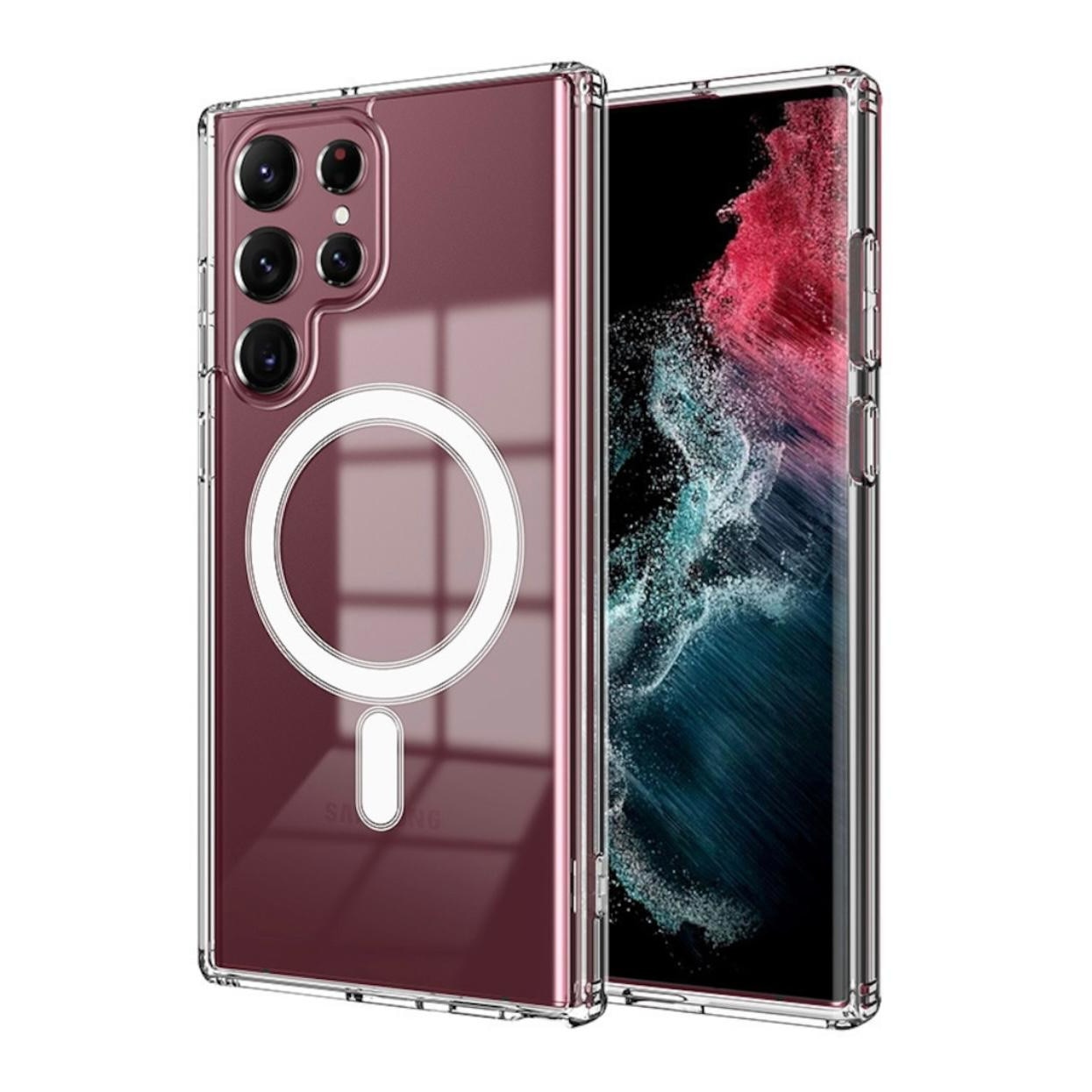Husa de Protectie, Compatibila cu Samsung Galaxy S24 ULTRA, MagSafe, silicon, transparenta