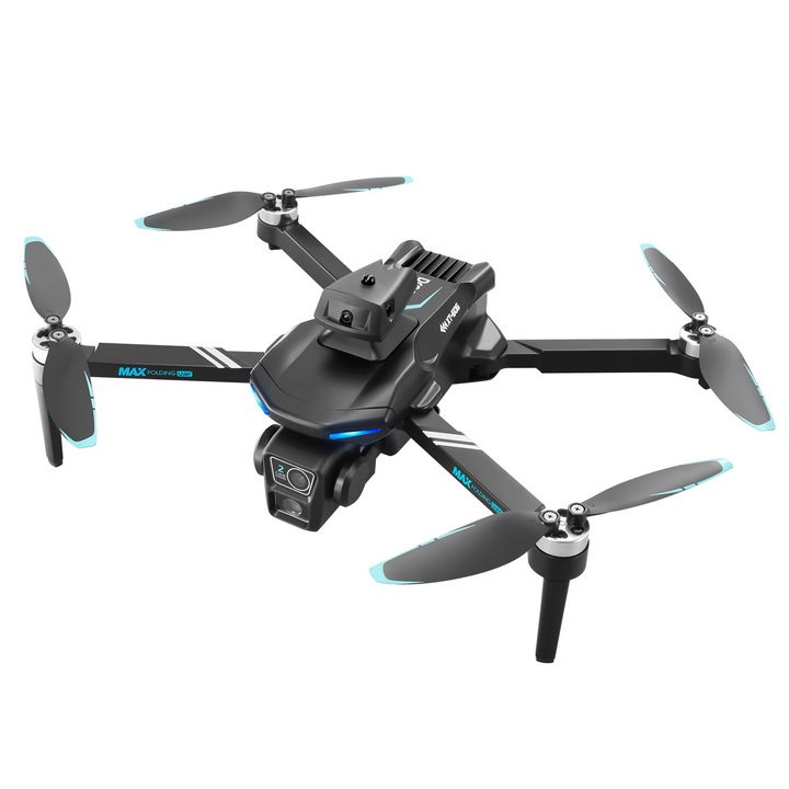 Сгъваем дрон ZEEVOS XT606 с двойна HD камера, функция за избягване на препятствия, FPV, безчетков, оптичен поток, задържане на височина, селфи жест, две батерии