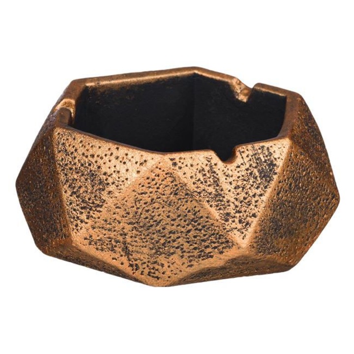Bronz kerámia hatszögletű hamutartó 10,5x10,5x5 cm