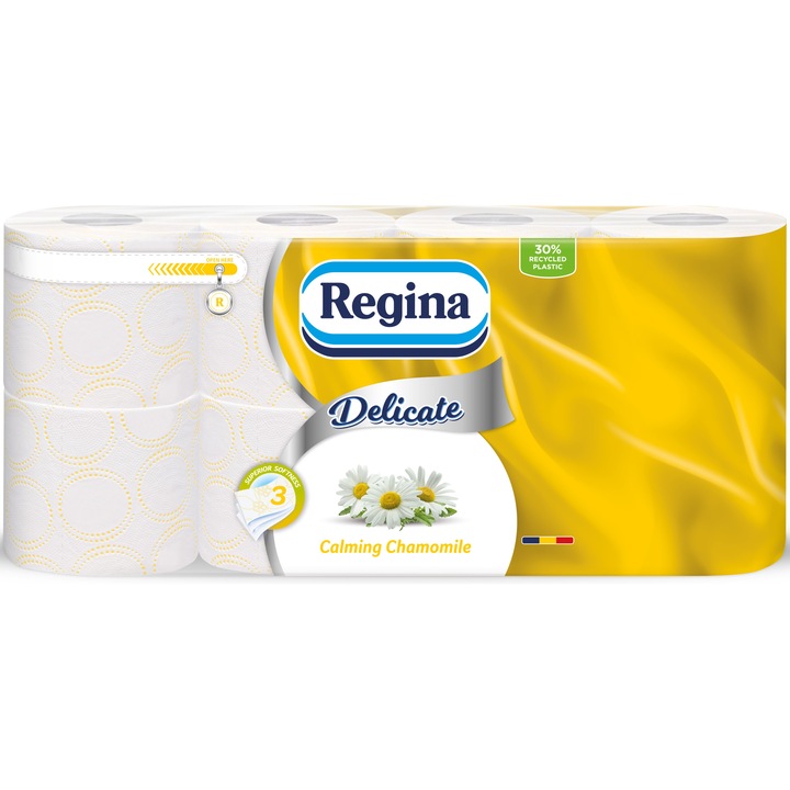 Hartie igienica Regina musetel, 3 straturi, 8 role