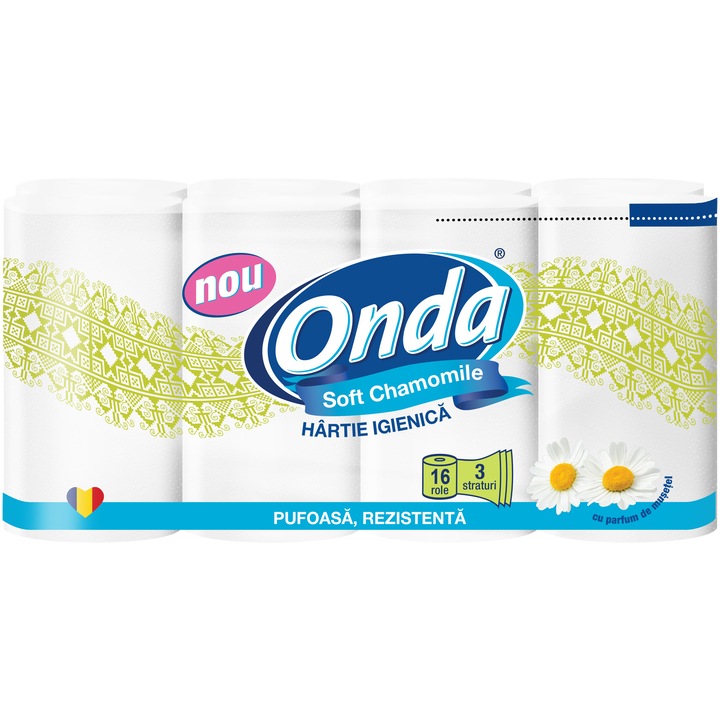 Hartie Igienica musetel Onda, 16 role, 3 straturi