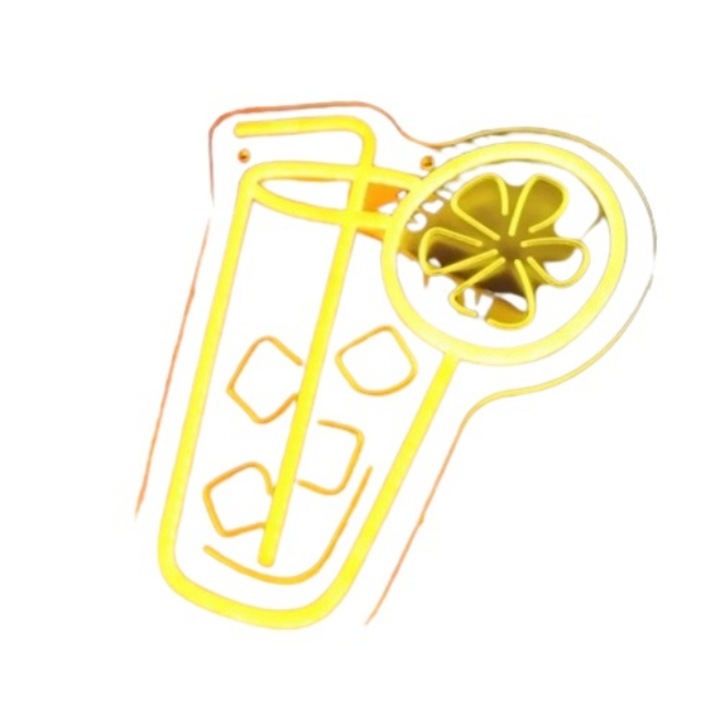 Decoratiune LED CLASStitude, model Limonada, decor pentru bar, nunta, botez, petreceri, ocazii speciale, Galben